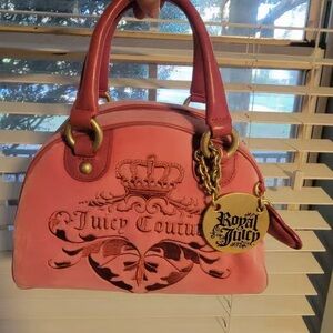 Juicy Couture Pink Satchel with Gold Accents